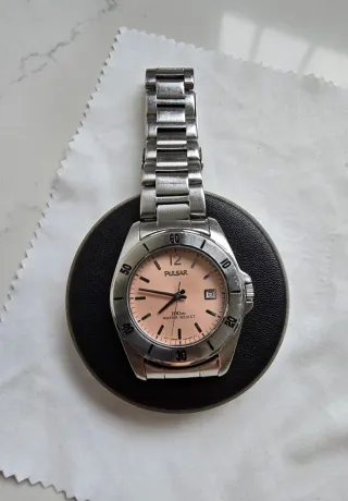 Reloj Pulsar Rosa y Plateado