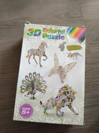 Puzzle 3D Animales Colorear Mandala +5