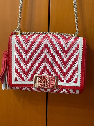 Bolso Carolina Herrera Rojo y Blanco