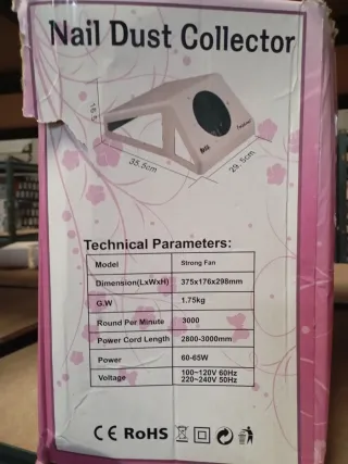 Colector de polvo para uñas