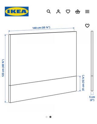 Cabecero IKEA MALM Blanco 140cm