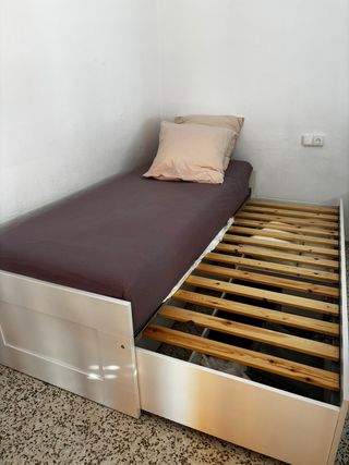Diván BRIMMES IKEA Blanco, 2 cajones y 2 colchones
