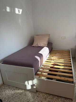 Diván BRIMMES IKEA Blanco, 2 cajones y 2 colchones