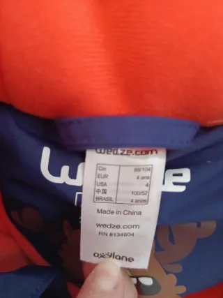 Mono de nieve infantil azul