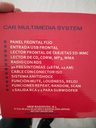 Radio CD KDX Audio Negra