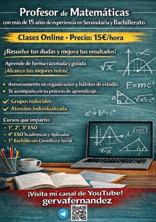 Clases particulares online Matemáticas ESO y BTO