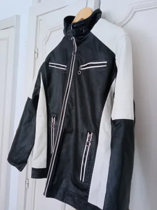 Preciosa Chaqueta biker, estilo motero, 2XL nueva