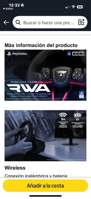 Volante Hori PS5 con Pedales