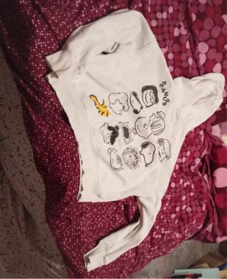 Sudadera corta mujer blanca