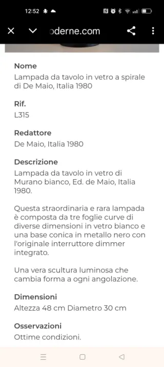 Lampada da tavolo Vortice R