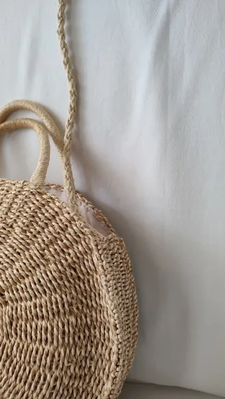 Bolso Bandolera rafia paja