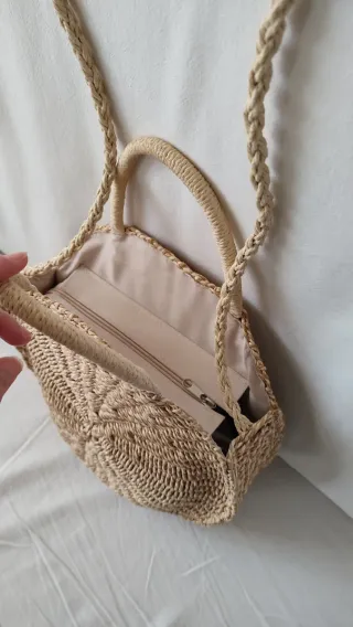 Bolso Bandolera rafia paja