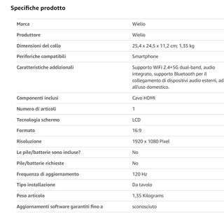 Proiettore Full HD Bluetooth e WiFi