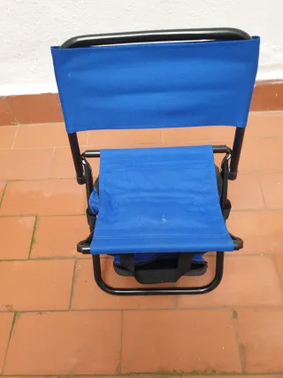 Mini silla plegable con bolsillos