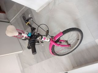 Bicicleta niña 20 rosa y blanca