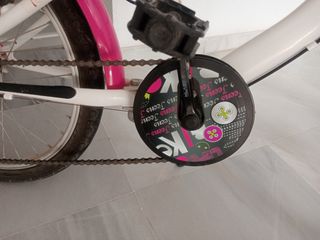 Bicicleta niña 20 rosa y blanca