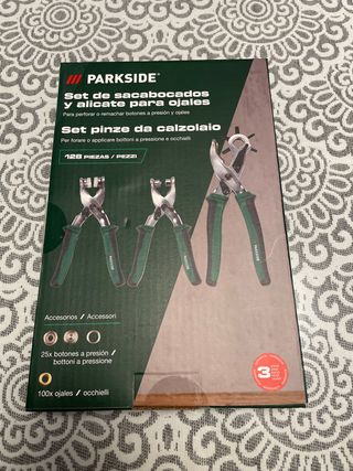 Parkside Set Sacabocados y Alicates Ojales