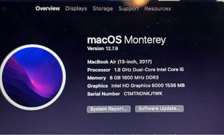 MacBook Air 13 2017 Plata