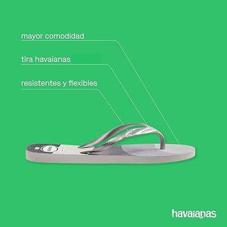 CHANCLAS MARCA HAVAIANAS PLATEADAS Talla 41/42