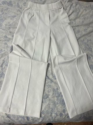 Pantalón Bershka Blanco Talla XS