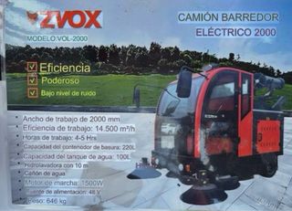 Camión Barredor Eléctrico ZVOX VOL-2000