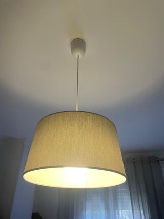 Lámpara de techo pantalla gris