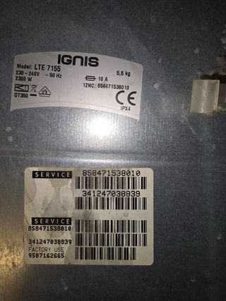 Interruttore porta lavatrice IGNIS LTE 7155