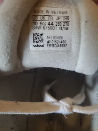 Zapatillas Adidas Beige, blanco, gris dan talla 43