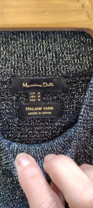 Blusa Brilhante Massimo Dutti T.38 Nova