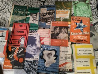 Lote Partituras Musicales Italia Vintage 1922-87