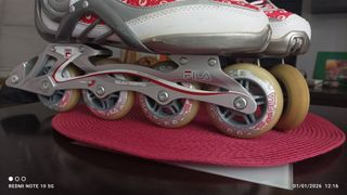 Patines en línea Fila blancos/rojos