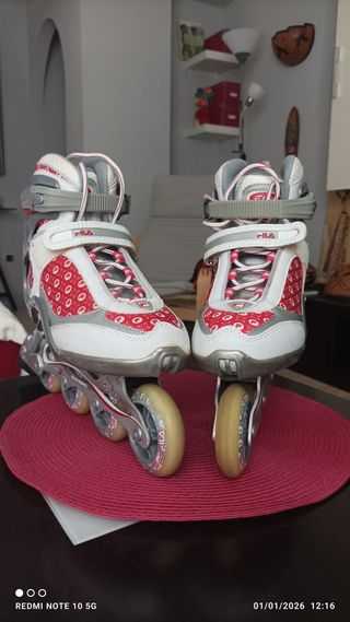 Patines en línea Fila blancos/rojos
