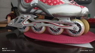 Patines en línea Fila blancos/rojos