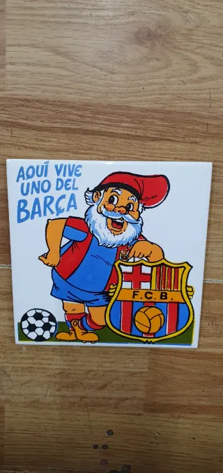 Azulejo FC Barcelona - Aquí vive uno del Barça