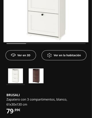 Zapatero BRUSALI Ikea Blanco (negociable)