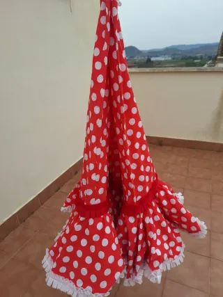 Falda Flamenca Lunares Roja Talla Única