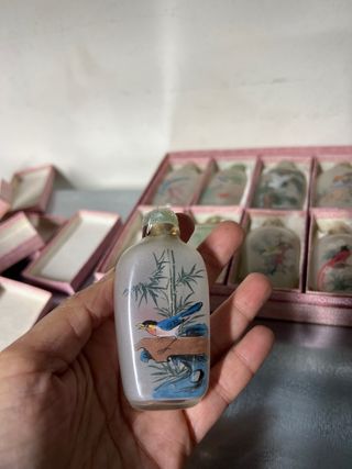 Set 8 Bottiglie Profumo Cinesi Snuff Bottle