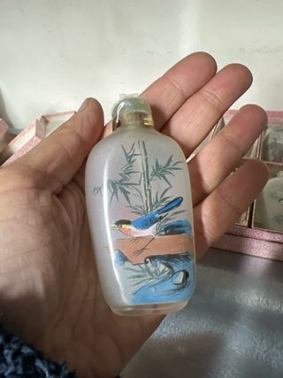 Set 8 Bottiglie Profumo Cinesi Snuff Bottle