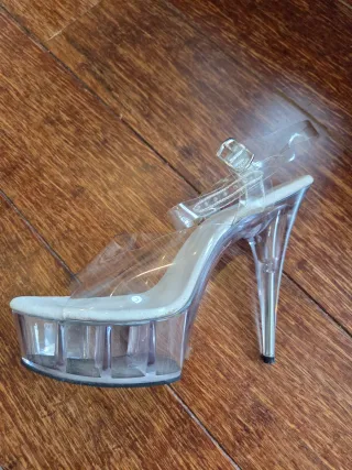 Zapatos Pleaser Plataforma Transparente Tacón - 44