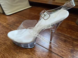 Zapatos Pleaser Plataforma Transparente Tacón - 44