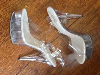 Zapatos Pleaser Plataforma Transparente Tacón - 44