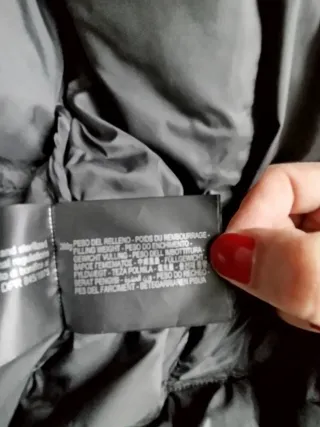 Chaqueta Zara Talla XL Plumas