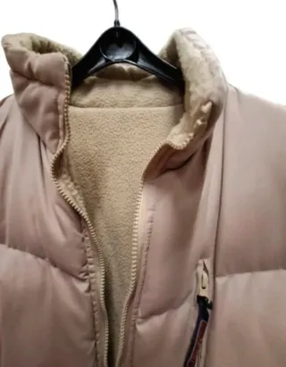 Gilet imbottito reversibile beige taglia XXL
