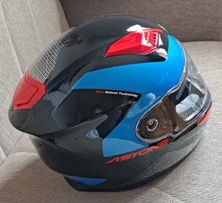 Casco Moto Astone GT 900 Negro/Azul/Rojo