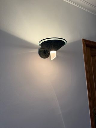 Faroles de pared metálico y cristal