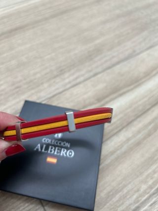 Pulsera Albero Bandera España Cuero y Acero