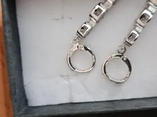 Conjunto collar y pendientes plata brillantes