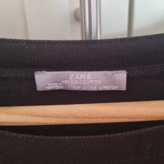 Blusa Zara Negra con Lentejuelas
