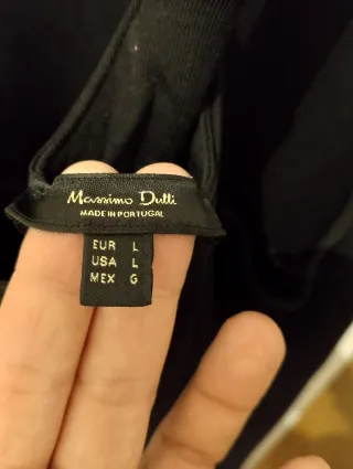 Vestido largo negro Massimo Dutti Talla L