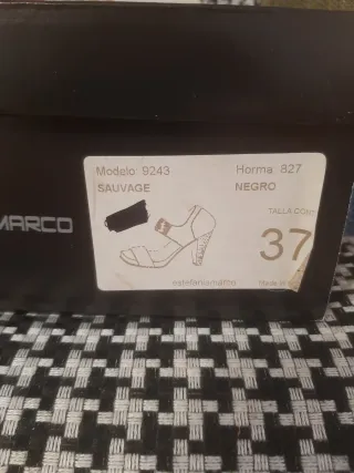 Zapatos Estefania Marco Piel Negros